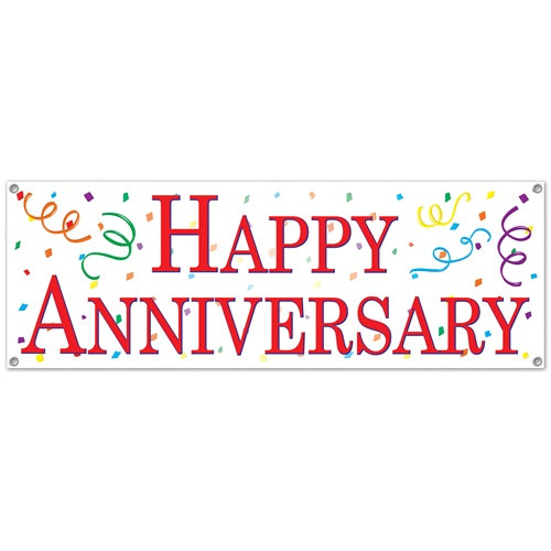 Happy Anniversary Sign Banner PartyCheap