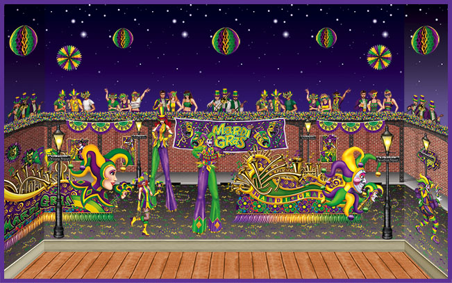 Mardi Gras Insta-Theme, Backdrops & Props - PartyCheap