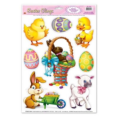 Easter Animal Window Clings (8/sheet) - PartyCheap