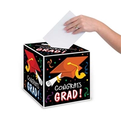 Congrats Grad Card Box, 9 inch - PartyCheap