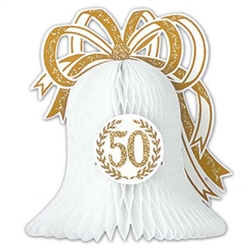 50th Anniversary Tissue Bell Centerpiece - PartyCheap