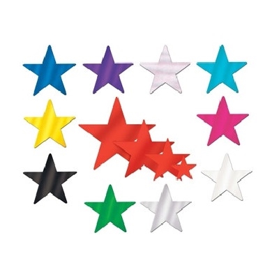 Solid Color Foil Star (Select Size and Color) - PartyCheap