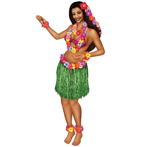 Jointed Hula Girl, 5 ft - PartyCheap