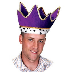 Purple Plush Royal Crown - Partycheap