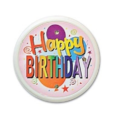 Happy Birthday Flashing Button - PartyCheap