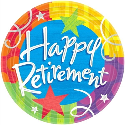 Happy Retirement Dessert Plates (8/pkg) - PartyCheap