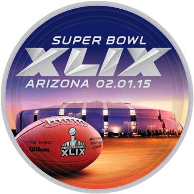 Super Bowl XLIX Dinner Plates (8/pkg) - PartyCheap